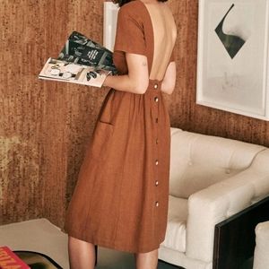 Sezane Odalie Dress 100% linen